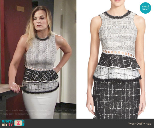 Jonathan Simkhai Open Back Ruffle Top worn by Phyllis Newman (Gina Tognoni) on The Young and the Restless