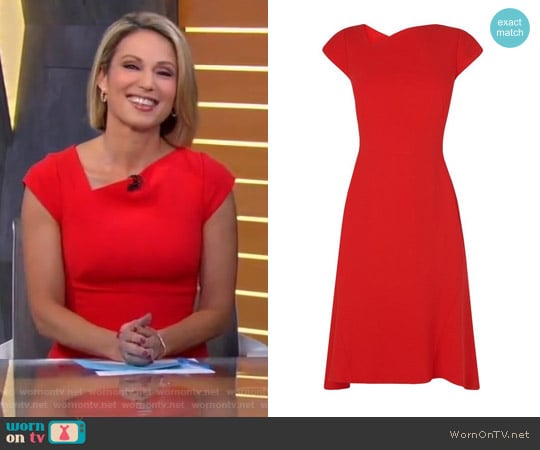 Ire Fit and flare Dress by L.K. Bennett worn by Amy Robach on Good Morning America