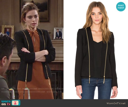 Rachel Zoe Hilary Blazer worn by Victoria Newman (Amelia Heinle) on The Young and the Restless