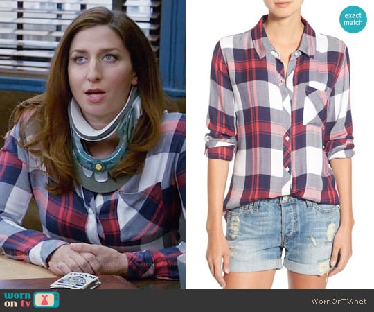 WornOnTV: Chelsea's black and red plaid button down shirt on