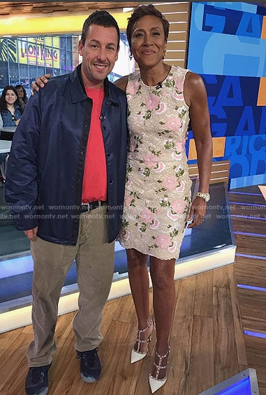 Robin’s embroidered dress on Good Morning America