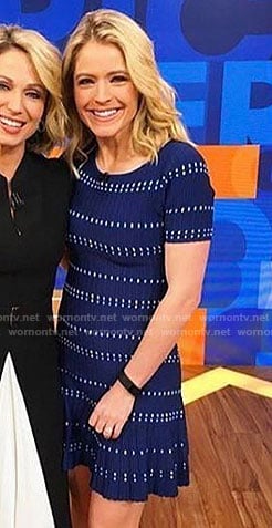 Sara’s blue knit dress on Good Morning America