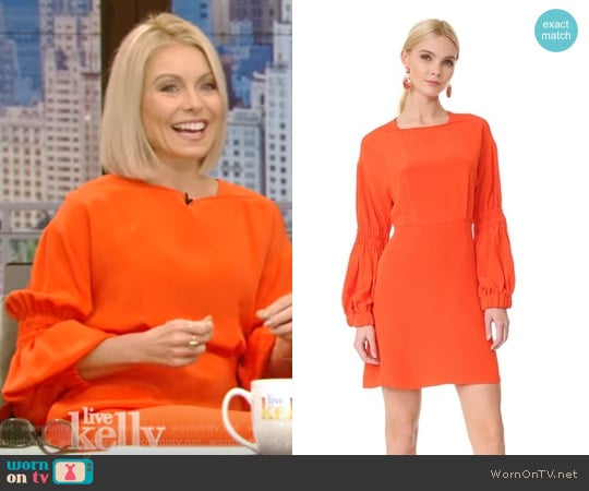 tibi orange dress