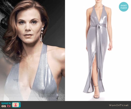 ABS Metallic Jersey Gown worn by Phyllis Newman (Gina Tognoni) on The Young and the Restless