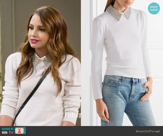 Alice + Olivia Era Sweater worn by Sofia Rodriguez (Aimee Carrero) on Young and Hungry