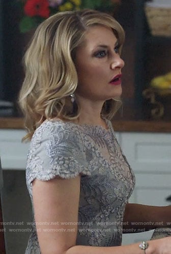 Alice's grey embroidered dress on Riverdale