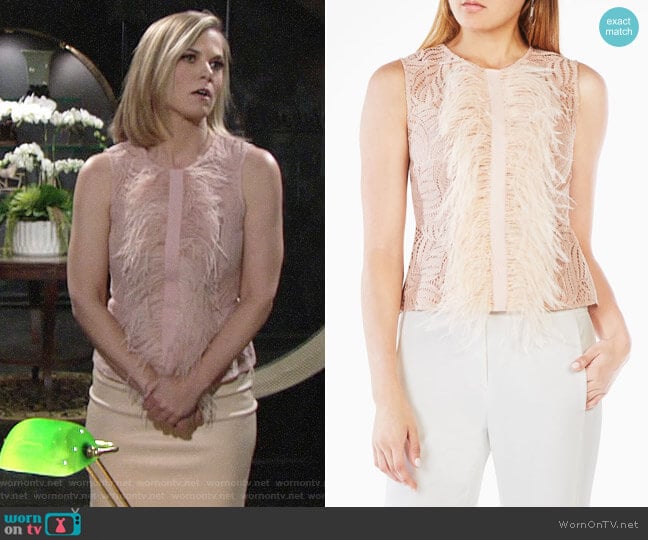 Bcbgmaxazria Meg Top worn by Phyllis Newman (Gina Tognoni) on The Young and the Restless