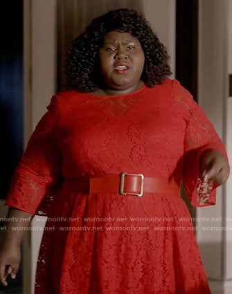 Becky's red lace dress on Empire