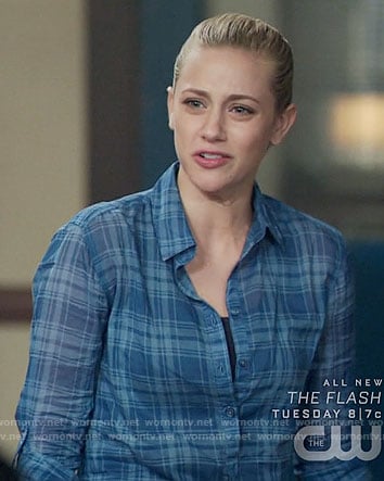 Betty's blue plaid shirt on Riverdale