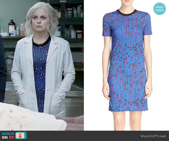 Carven Print Plissé Georgette Dress worn by Liv Moore (Rose McIver) on iZombie