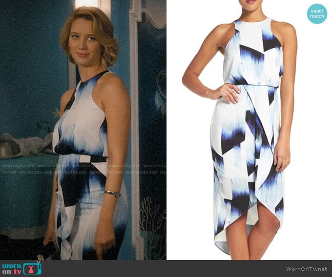 Chelsea28 Print Stretch Midi Dress worn by Petra Solano (Yael Grobglas) on Jane the Virgin