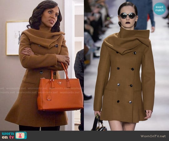 Christian Dior Fall 2016 Collection Coat worn by Olivia Pope (Kerry Washington) on Scandal