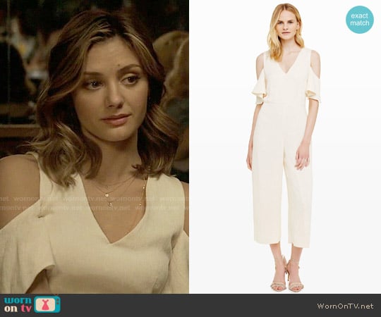 Club Monaco Lenera Jumpsuit worn by Megan Morrison (Christine Evangelista) on The Arrangement