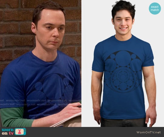 Design by Humans Inner Circle Tee in Royal worn by Sheldon Cooper (Jim Parsons) on The Big Bang Theory