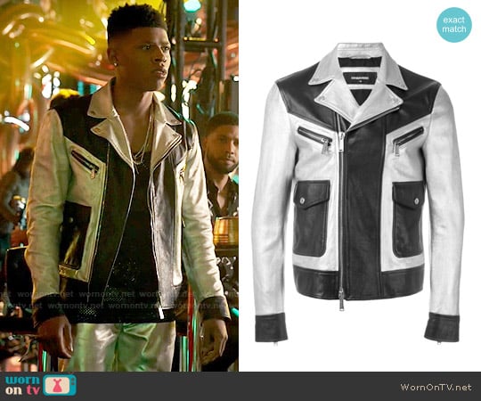 DSquared2 Two Tone Leather Jacket worn by Hakeem Lyon (Bryshere Y. Gray) on Empire