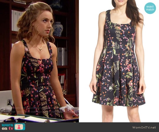 French Connection Bluhm & Botero Fit & Flare Dress worn by Coco Spectra (Courtney Grosbeck) on The Bold and the Beautiful