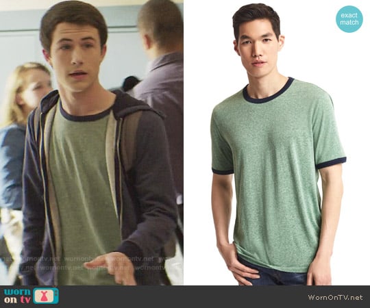 Gap Triblend Tee in Green worn by Clay Jensen (Dylan Minnette) on 13 Reasons Why