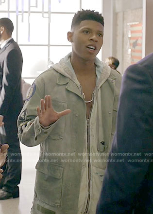 Hakeem's jacket with patches on Empire