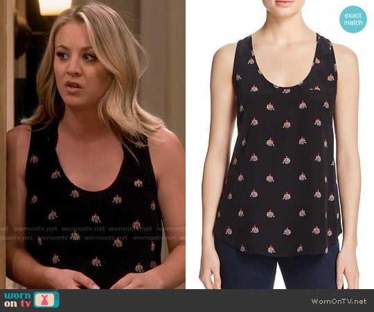 Joie Rain Elephant Print Top worn by Penny Hofstadter (Kaley Cuoco) on The Big Bang Theory