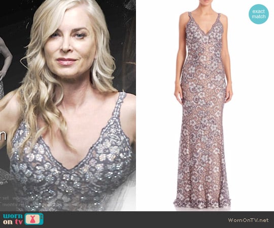 Jovani Embellished Floral Lace Gown worn by Ashley Abbott (Eileen Davidson) on The Young and the Restless