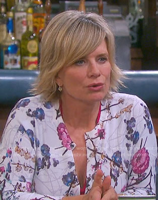 Kayla’s floral cardigan on Days of our Lives
