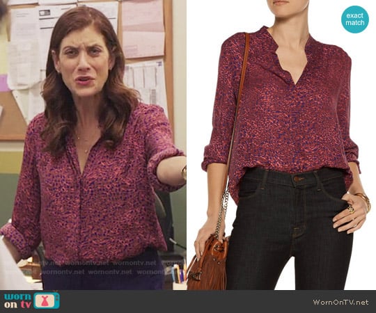 L'Agence Bianca Blouse worn by Olivia Baker (Kate Walsh) on 13 Reasons Why