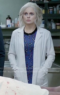 Liv’s blue circle print dress on iZombie