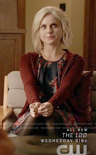 Liv’s navy floral dress on iZombie