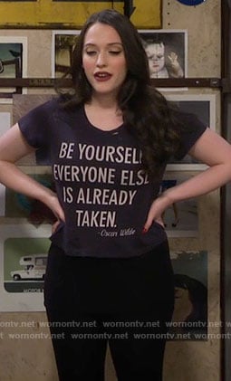 Max's Be Yourself Everyon Else is Already Taken tee on 2 Broke Girls
