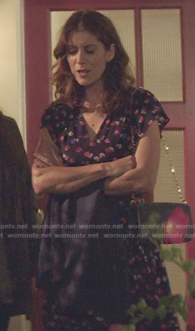 Olivia’s floral date night dress on 13 Reasons Why