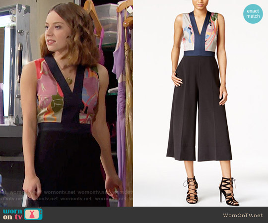 RACHEL Rachel Roy Wide-Leg Cutout Jumpsuit worn by Coco Spectra (Courtney Grosbeck) on The Bold & the Beautiful