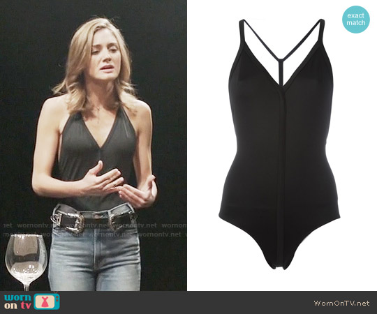 Rick Owens Halter Bodysuit worn by Megan Morrison (Christine Evangelista) on The Arrangement