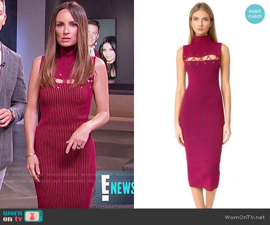 Ronny Kobo Jerica Knit Dress worn by Catt Sadler on E! News