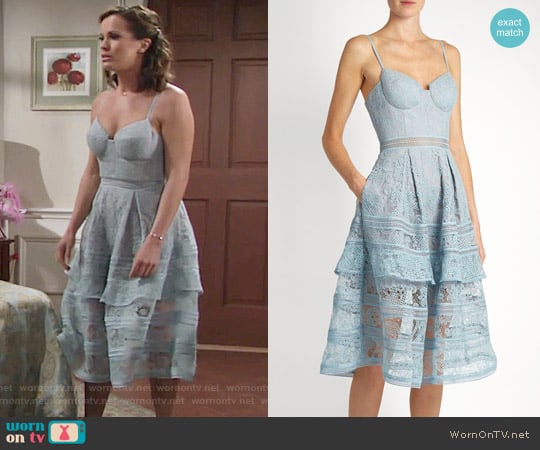 Self Portrait Paisley Midi Dress worn by Chelsea Lawson (Melissa Claire Egan) on The Young and the Restless