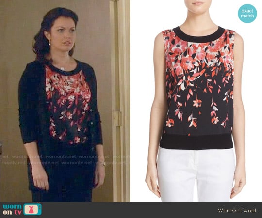 St John Collection Floral Print Shell worn by Mellie Grant (Bellamy Young) on Scandal