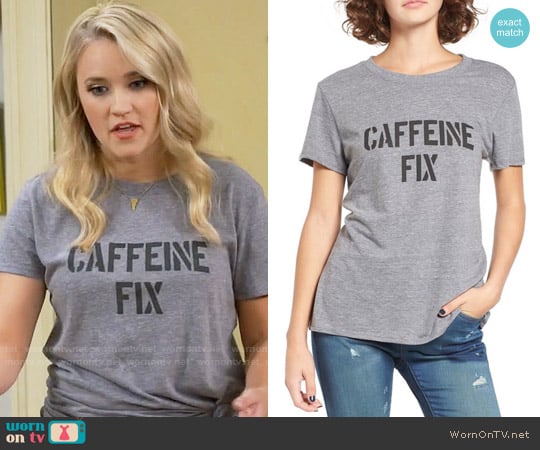 Sub_Urban Riot Caffeine Fix Graphic Tee worn by Gabi Diamond (Emily Osment) on Young and Hungry