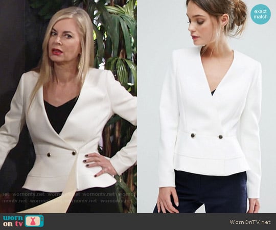 Ted Baker Silaa Jacket worn by Ashley Abbott (Eileen Davidson) on The Young and the Restless