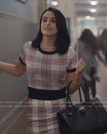 Veronica's plaid top and skirt set on Riverdale