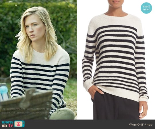 Vince Engineered Stripe Wool Blend Pullover worn by Melissa Shart (January Jones) on Last Man On Earth