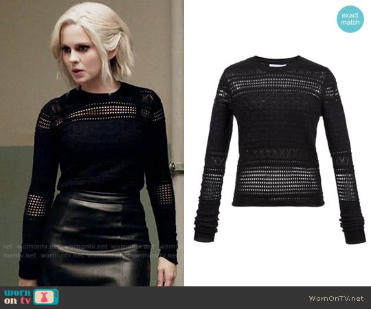 10 Crosby by Derek Lam Perforated Sweater worn by Liv Moore (Rose McIver) on iZombie