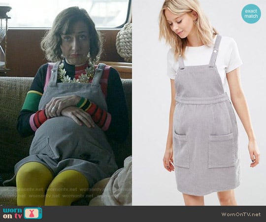 WornOnTV: Carol’s multi-colored turtleneck and pinafore dress on Last ...