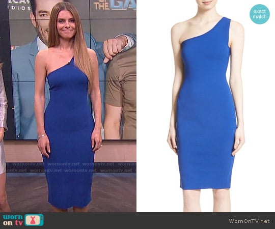 Diane von Furstenberg One-Shoulder Knit Midi Dress worn by Maria Menounos on E! News