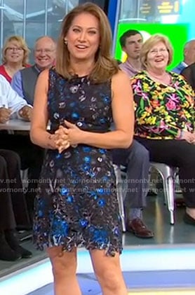 Ginger’s black floral lace dress on Good Morning America