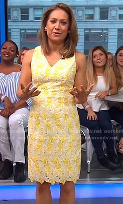 Ginger's yellow lace dress on Good Morning America
