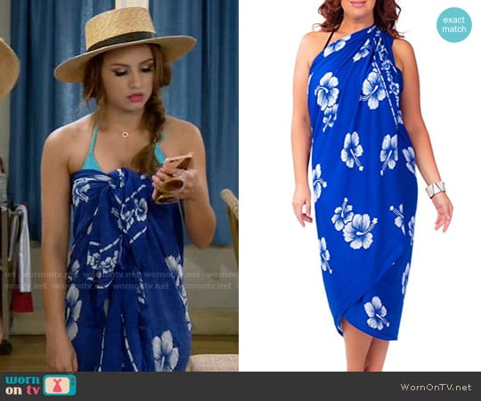 1 World Sarongs Hibiscus Flower Fringeless Swimsuit Sarongs worn by Sofia Rodriguez (Aimee Carrero) on Young and Hungry