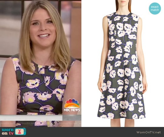 Whisper Print Cotton Dress by Marni worn by Jenna Bush Hager on Today