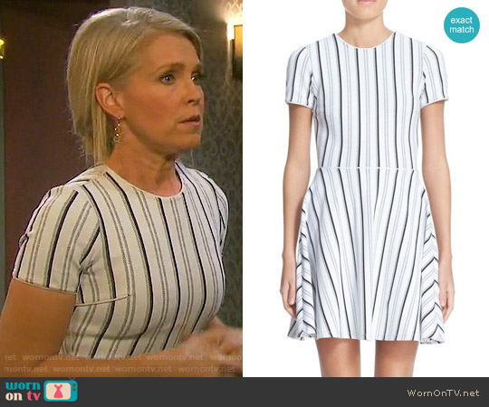 Opening Ceremony Striped Fit & Flare Dress worn by Jennifer Horton (Melissa Reeves) on Days of our Lives