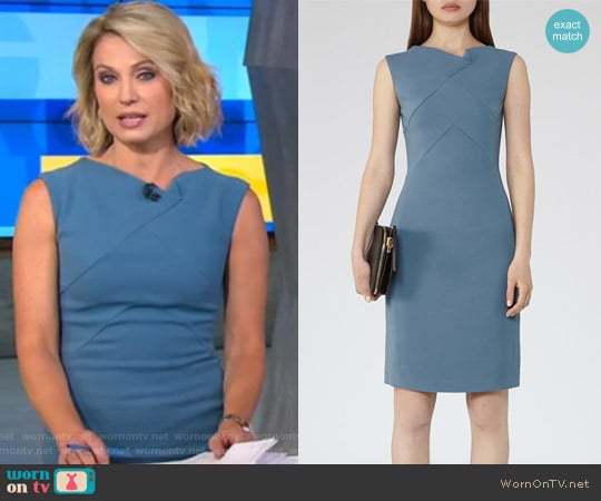 Aiken Tailored Dress by Reiss worn by Amy Robach on Good Morning America