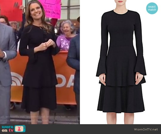 Compact-Knit Fit & Flare Dress by Stella McCartney worn by Savannah Guthrie on Today