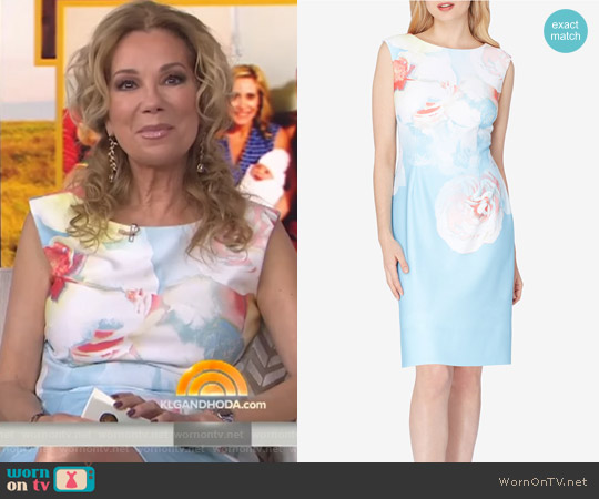 Floral-Print Sheath Dress by Tahari ASL worn by Kathie Lee Gifford on Today